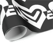 Liebe in Weiß Geschenkpapier (Rolleneckpunkt)
