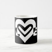 Liebe in Weiß Kaffeetasse (Mittel)