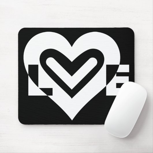 Liebe in Weiß Mousepad (Mit Mouse)