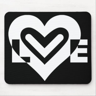 Liebe in Weiß Mousepad