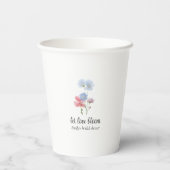 Liebe in Wildblume-Papiergruppen Pappbecher (Rückseite)