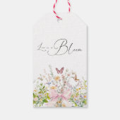 Liebe in Wildblume Rosa Brautparty Geschenkanhänger (Rückseite)