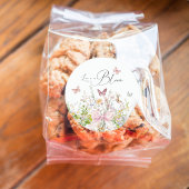 Liebe in Wildblume Rosa Brautparty Runder Aufkleber