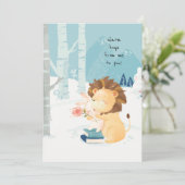 Liebe in Winterwärme Dankeskarte (Stehend Vorderseite)