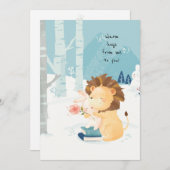 Liebe in Winterwärme Dankeskarte (Vorne/Hinten)