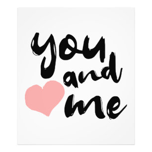 Liebe in zwei Worten: Sie und ich. Valentinstag Fotodruck