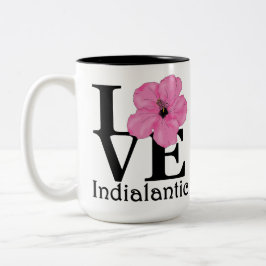 LIEBE Indialantischer Rosa Hibiskus 15oz Zweifarbige Tasse