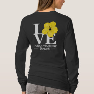 LIEBE Indian Harbour Beach Gelber Hibiskus T-Shirt