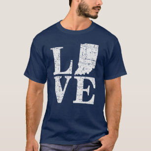 Liebe Indiana Abgenutzt Vintage IN Hoosier Staat P T-Shirt