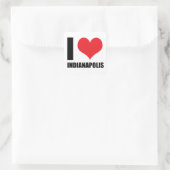 Liebe Indianapolis Quadratischer Aufkleber (Tasche)