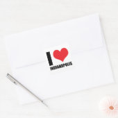 Liebe Indianapolis Quadratischer Aufkleber (Umschlag)