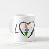 Liebe Indien Kaffeetasse (Vorderseite Links)