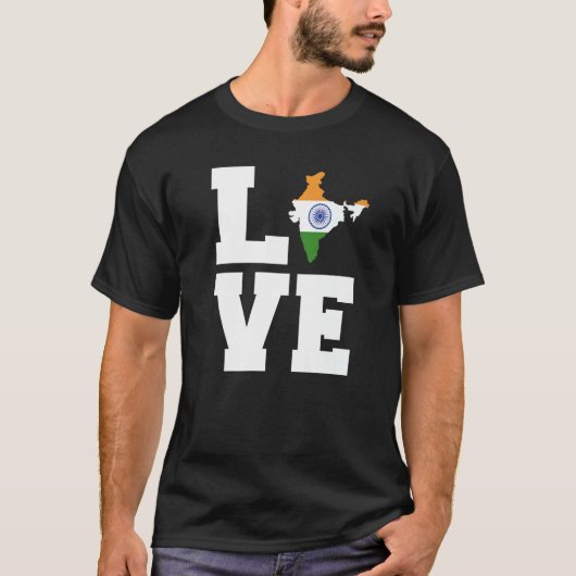 Liebe Indien T-Shirt (Vorderseite)