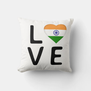 Liebe - Indische Flagge - Kissen