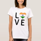 Liebe - Indische Flagge T-Shirt (Vorderseite)