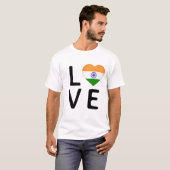 Liebe - Indische Flagge T-Shirt (Vorne ganz)