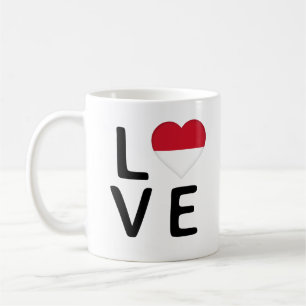 Liebe - Indonesische Flagge Kaffeetasse