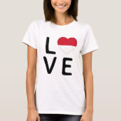 Liebe - Indonesische Flagge T-Shirt (Vorderseite)