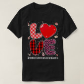 Liebe Informatik Lehrer Leopard Red Kariert Va T-Shirt (Design vorne)
