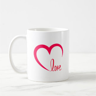 Liebe-Infused Heart Design Coffee Tasse