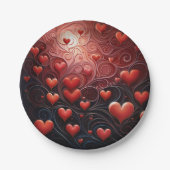 Liebe - Infustes Herz Pappteller (Vorderseite)