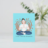 Liebe. Innenseite. atmen Postkarte (Stehend Vorderseite)