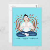 Liebe. Innenseite. atmen Postkarte (Vorne/Hinten)