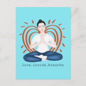 Liebe. Innenseite. atmen Postkarte (Vorderseite)