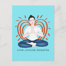 Liebe. Innenseite. atmen Postkarte