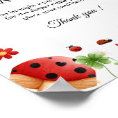 Liebe Insekt Diaper Tombola Babyduschzeichen Poster (Ecke)