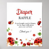 Liebe Insekt Diaper Tombola Babyduschzeichen Poster (Vorne)