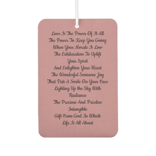 Liebe Inspiration Autolufterfrischer (Vorderseite)