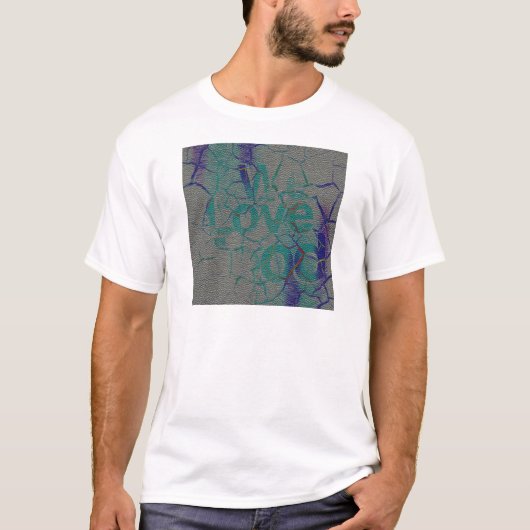 Liebe Inspiration Text Art Design T-Shirt (Vorderseite)
