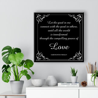 Liebe Inspiration Zitat von Rabbi Nachman Breslov Poster