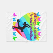 LIEBE INSPIRATIONELLES SKATEN-DESIGN FLEECEDECKE (Vorderseite (Horizontal))