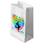 LIEBE INSPIRATIONELLES SKATEN-DESIGN KLEINE GESCHENKTÜTE (Vorderseite Schrägansicht)