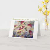 Liebe-Inspirations-Kolibri-Kunst-Gruß-Karte Karte (Gelbe Blume)