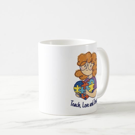 Liebe Inspirier Paraprofessional Art Kaffeetasse (VorderseiteRechts)