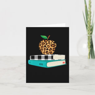 Liebe Inspiriere Leopard Print Apple Lehrer Funny  Karte