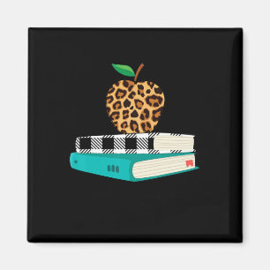 Liebe Inspiriere Leopard Print Apple Lehrer Funny Magnet