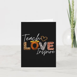 Liebe Inspiriere Leopard Safari zurück zur Schule Karte