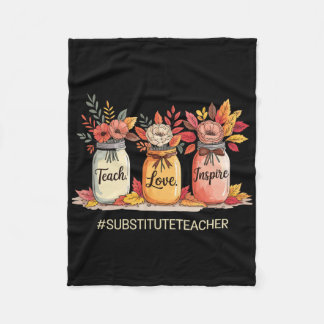 Liebe Inspirieren Lehrglas Zurück zur Schule Vertr Fleecedecke