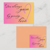 Liebe inspirierende Anführungskarte Mitteilungskarte (Vorne/Hinten)