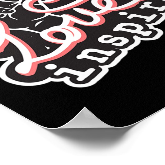 Liebe inspiriert ASL ILY Hand Sign Language Deaf A Poster (Ecke)