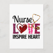 Liebe Inspiriert Herz - Motivierend Krankenwort Postkarte (Vorderseite)
