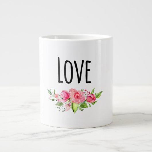 *~* LIEBE INTENSIVE EMOTO Blume Bouquet Jumbo-Tasse (Vorderseite)
