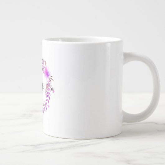 *~* LIEBE INTENSIVE EMOTO Blumenreath Jumbo-Tasse (Rechts)
