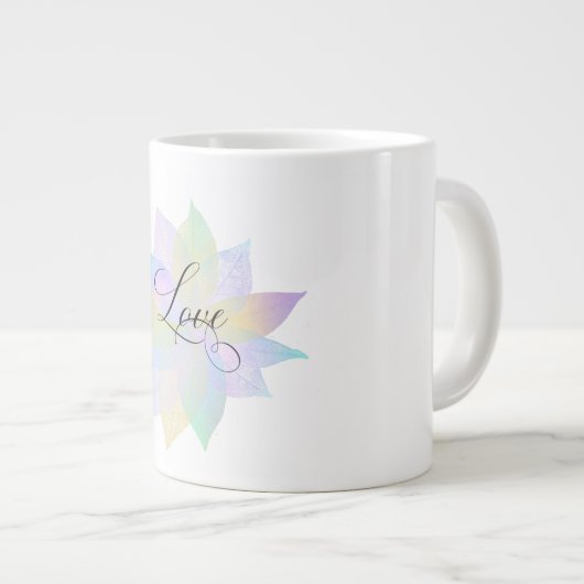 ~* LIEBE INTENSIVE EMOTO Rainbow Magisch Jumbo-Tasse (Vorderseite Rechts)