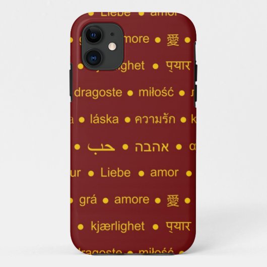 Liebe internationale Wörter Case-Mate iPhone Hülle (Rückseite)
