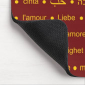 Liebe internationale Wörter Mousepad (Ecke)